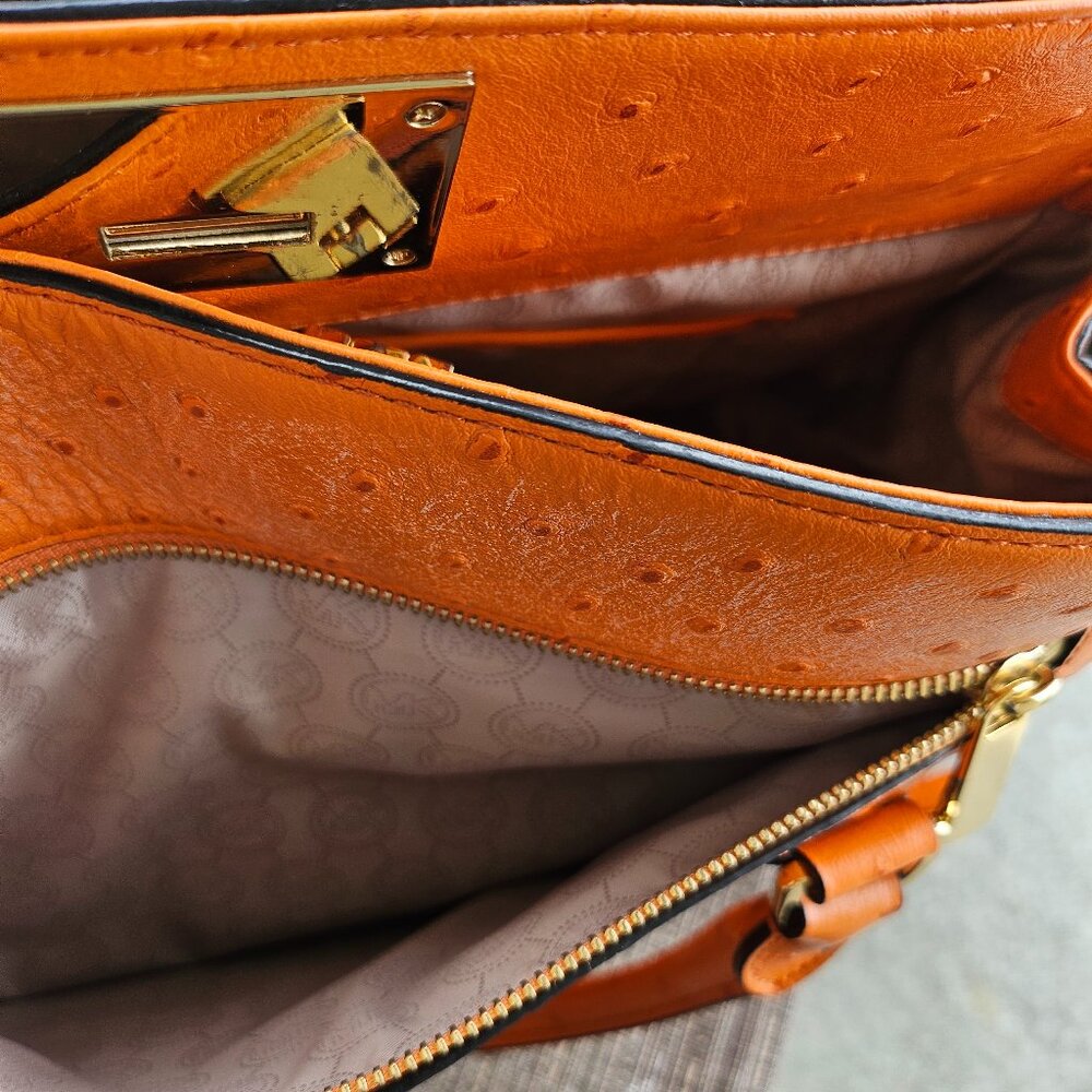 Michael Kors Astrid Lage Satchel - Tangerine - Picture 12 of 17